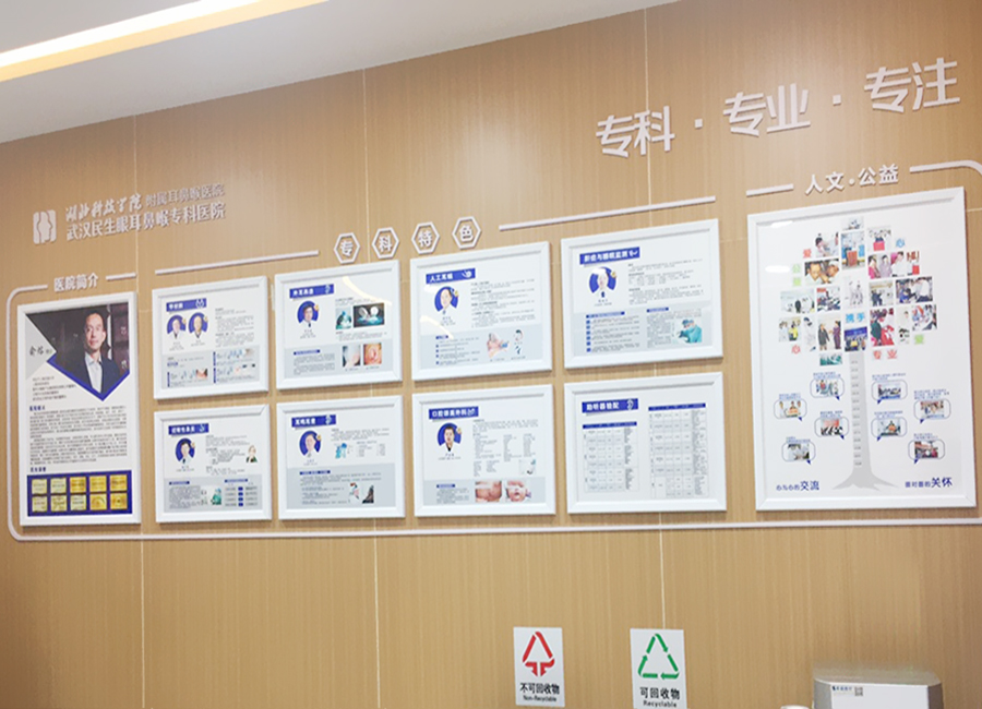 武漢民生專科醫(yī)院文化墻工程
